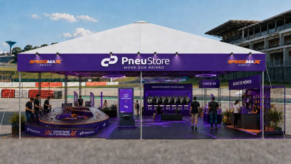 Stand Cantu — cenografia para eventos criada com IA generativa
