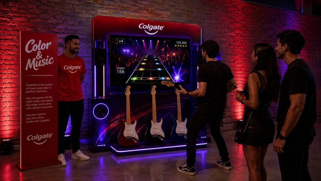Cenografia Colgate criada com IA generativa
