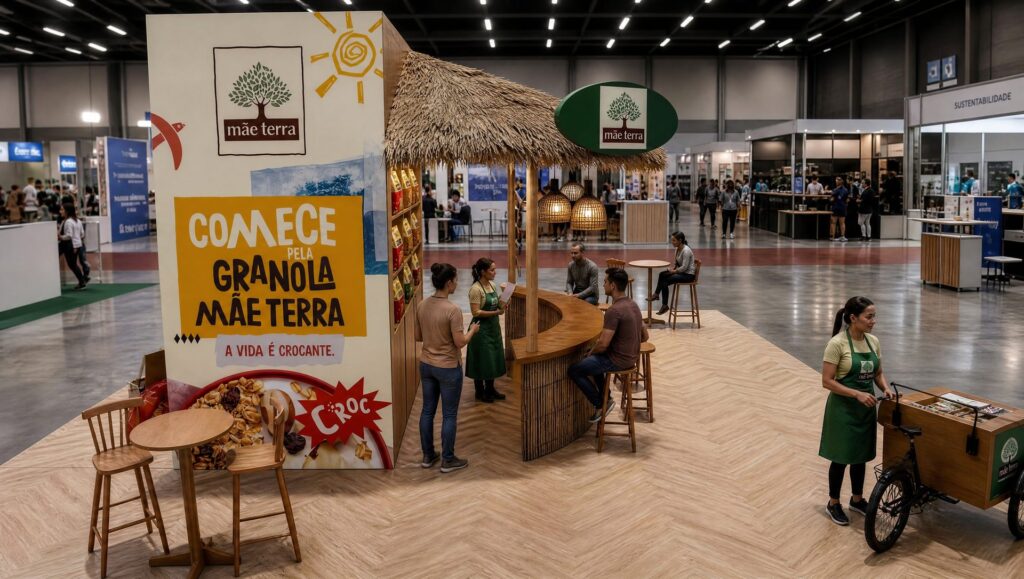Stand Mãe Terra criado com IA generativa